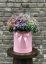 Цветочная композиция из Гипсофила и Розы в шляпной коробке #REPLACE_PRED# Кузнечное