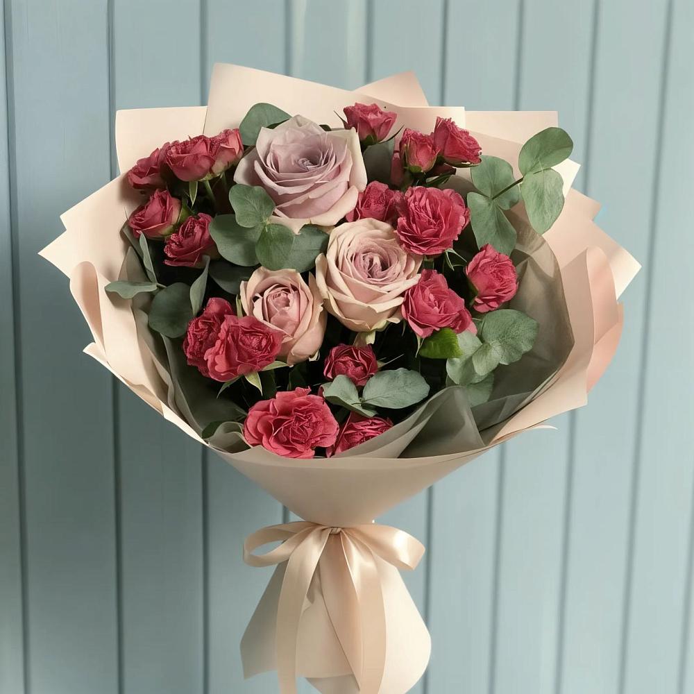 Букет цветов из: Гвоздики и Розы в Кузнечное