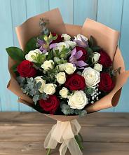 Букет цветов из:  Розы и Альстромерии #REPLACE_PRED# Кузнечное