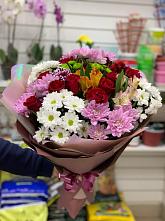 Букет цветов из:  Розы, Хризантемы и Альстромерии #REPLACE_PRED# Кузнечное