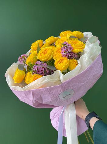 Букет Кустовые желтые розы в Кузнечное