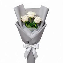 Букет 3 белые розы #REPLACE_PRED# Кузнечное