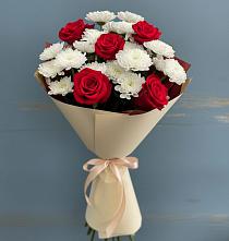 Букет цветов из:  Розы и Хризантемы #REPLACE_PRED# Кузнечное