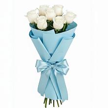 Букет 7 белых роз Проуд в Кузнечное