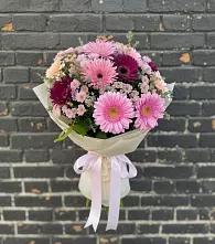 Букет цветов из:  Герберы и Хризантемы в Кузнечное
