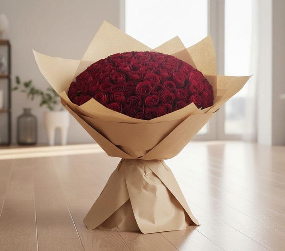 Букет 101 Красная роза в Кузнечное