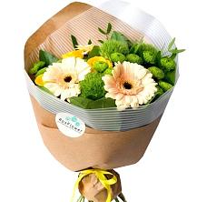Букет герберы и розы в Кузнечное Букет цветов из: Герберы, Розы и Хризантемы в Кузнечное